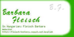 barbara fleisch business card